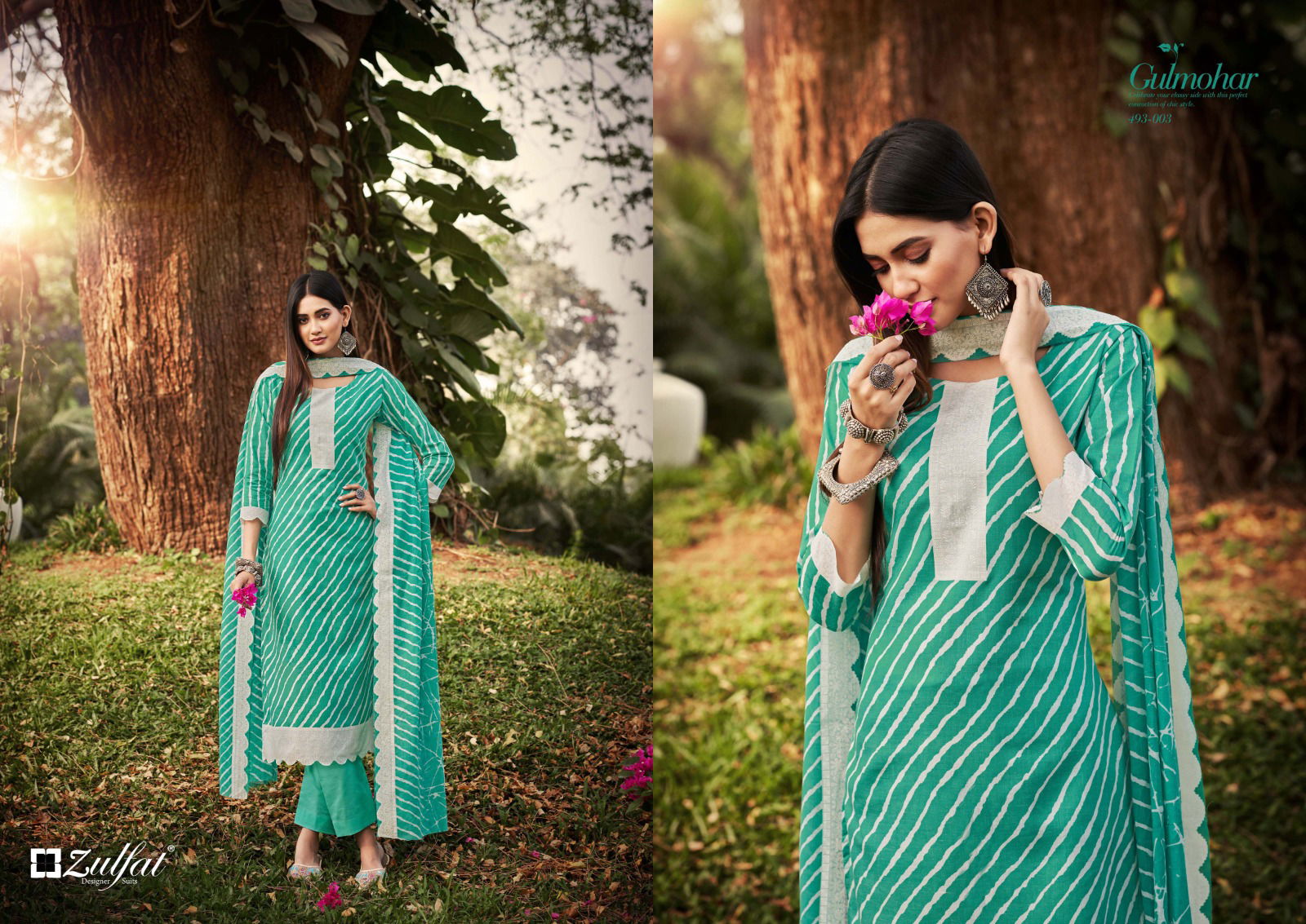 Gulmohar By Zulfat 001-010 Printed Cotton Dress Material Catalog